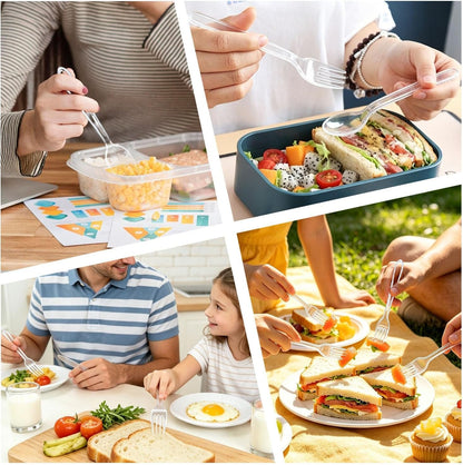 360 Count Clear Plastic Silverware Set,Disposable Utensils Plastic7