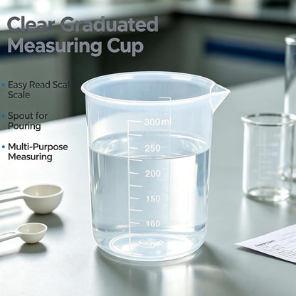 Kitchen PP Measuring Cup Graduated Beaker Transparent 250Ml-300Ml2