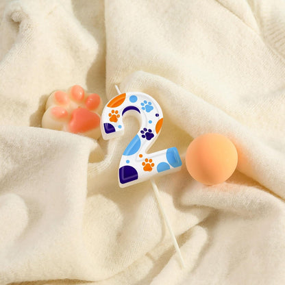 2.76 Inch Number 2 Dog Birthday Candles, Blue Dog Number Candles, Cake Number Candles, Party Celebration, Style Candle2