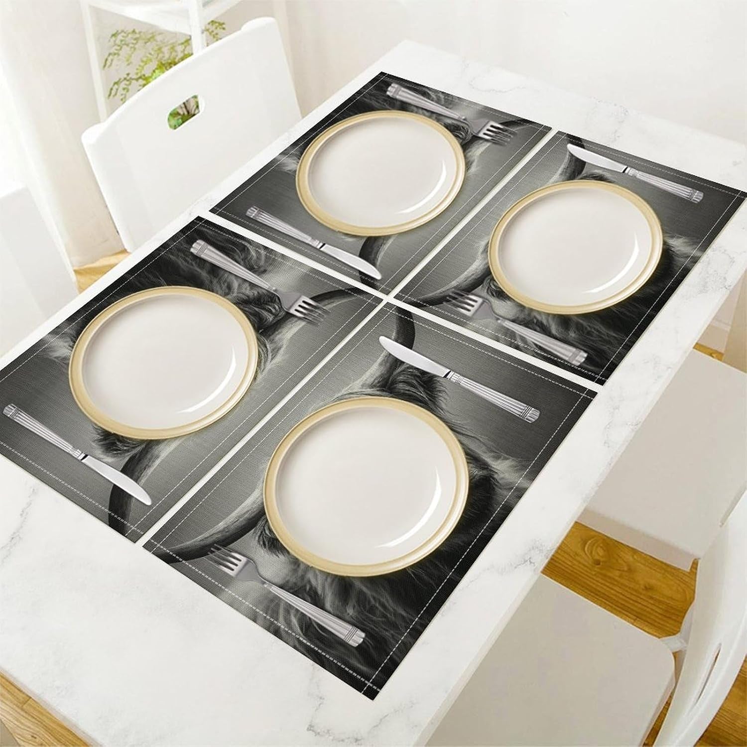 highland-cattle-placemats-set-of-4-farm-rustic-black-white-animals-western-rustic-art-printed-dining-table-mats-for-party-restaurant-home-kitchen-holiday-decor-18x12-inch