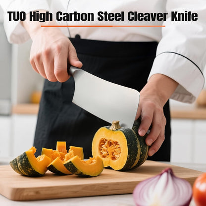 Meat Cleaver Knife, 6 Inch Sharp Multi-Purpose Chopper for Meat Vegetable Cutting, German High Carbon Steel Butcher Knife with Pakkawood Handle2