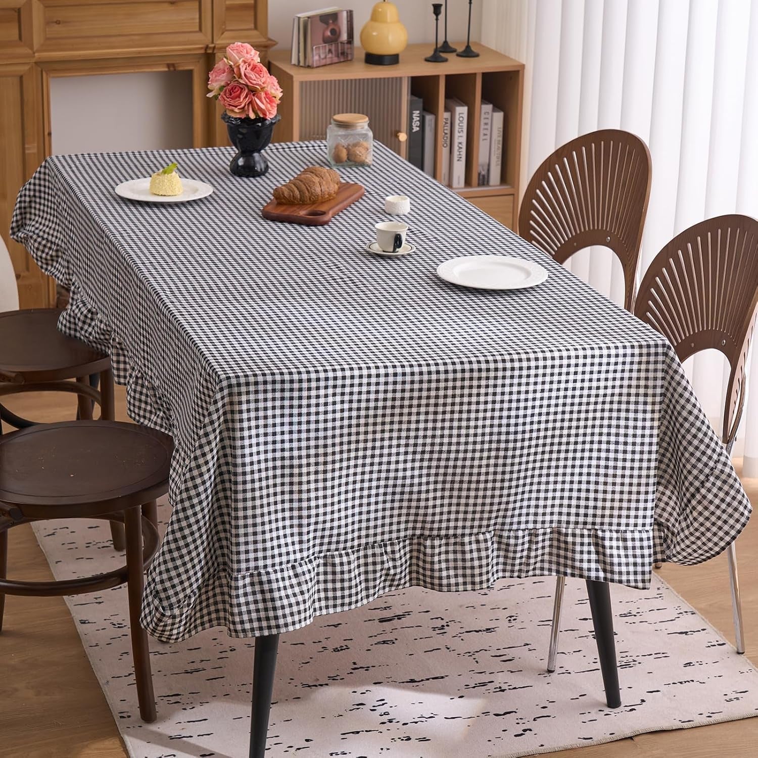 farmhouse-black-plaid-ruffle-table-cloth-boho-cotton-linen-tablecloth-washable-table-cover-for-rectangle-table-baby-shower-kitchen-party-wedding-decor-black-55x94