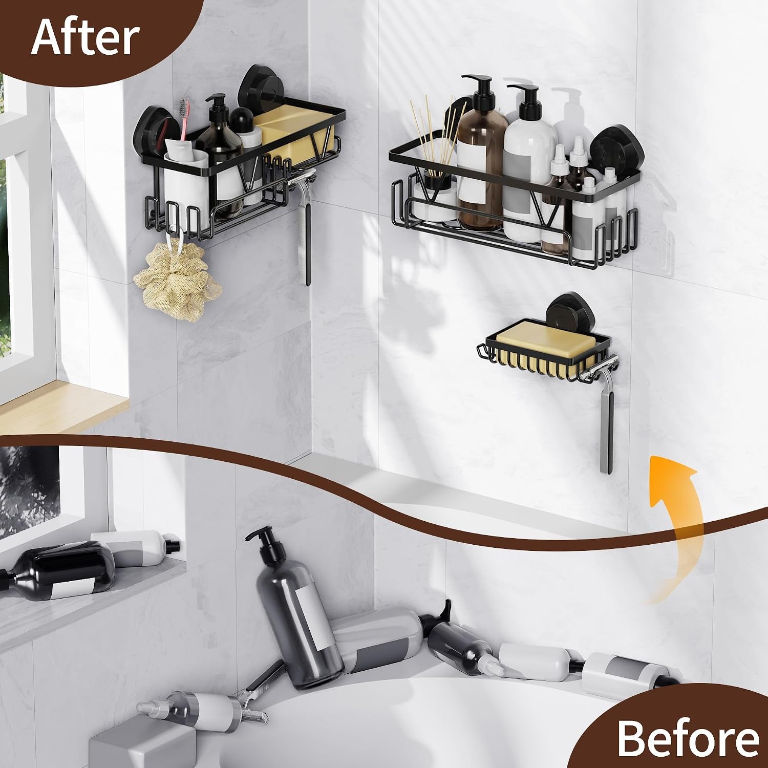 shower-caddy-suction-cup-3-pack-removable-shower-shelves-with-hooks-soap-holder-no-drilling-bathroom-organizer-waterproof-suction-storage-for-inside-shower-black
