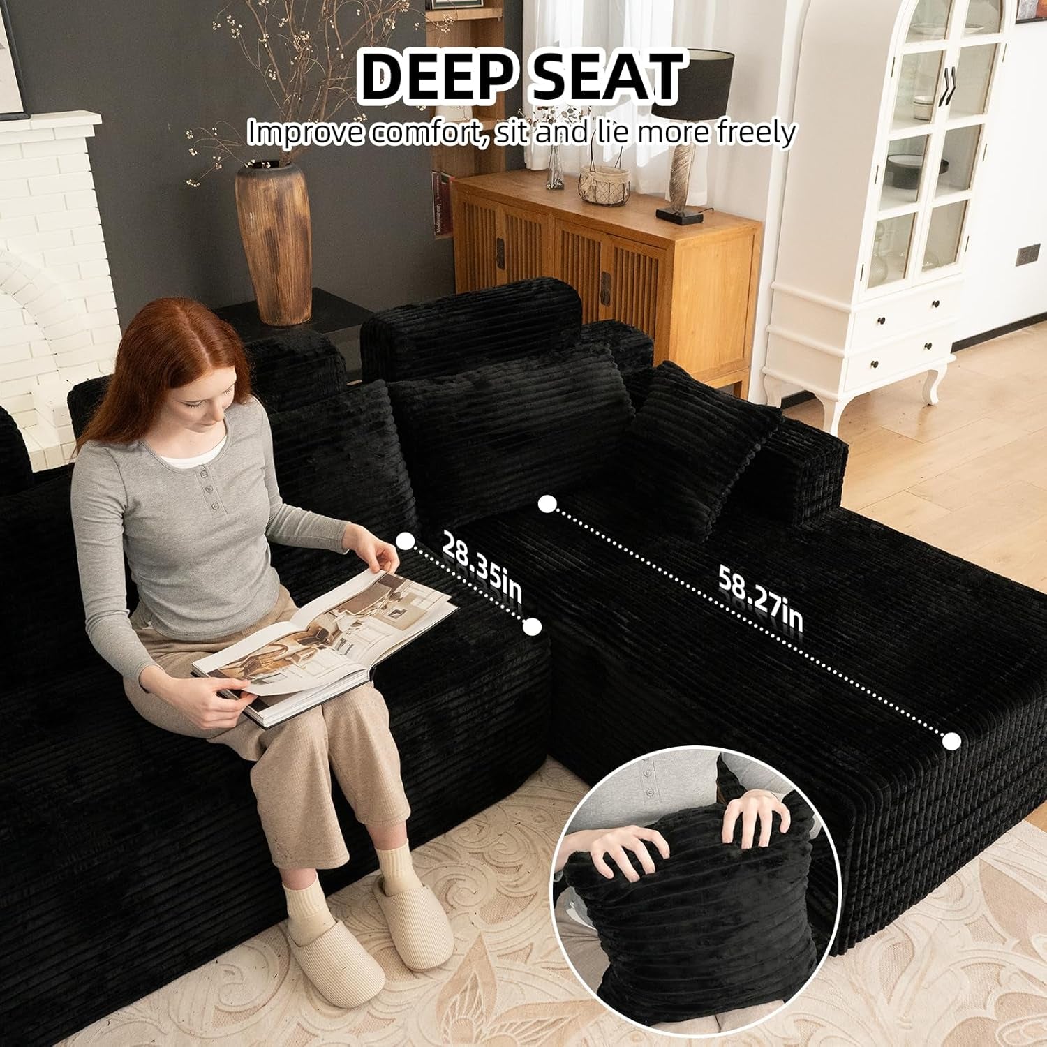 134-boneless-couch-for-living-room-oversized-u-shaped-modular-cloud-sofa-with-deep-seat-6-seater-convertible-memory-foam-couches-no-assembly-plush-corduroy-sofa-black