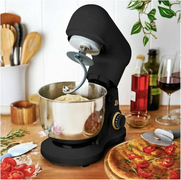 3.5 Qt Stand Mixer, with Flat Beater, Dough Hook, Whisk (Black)5