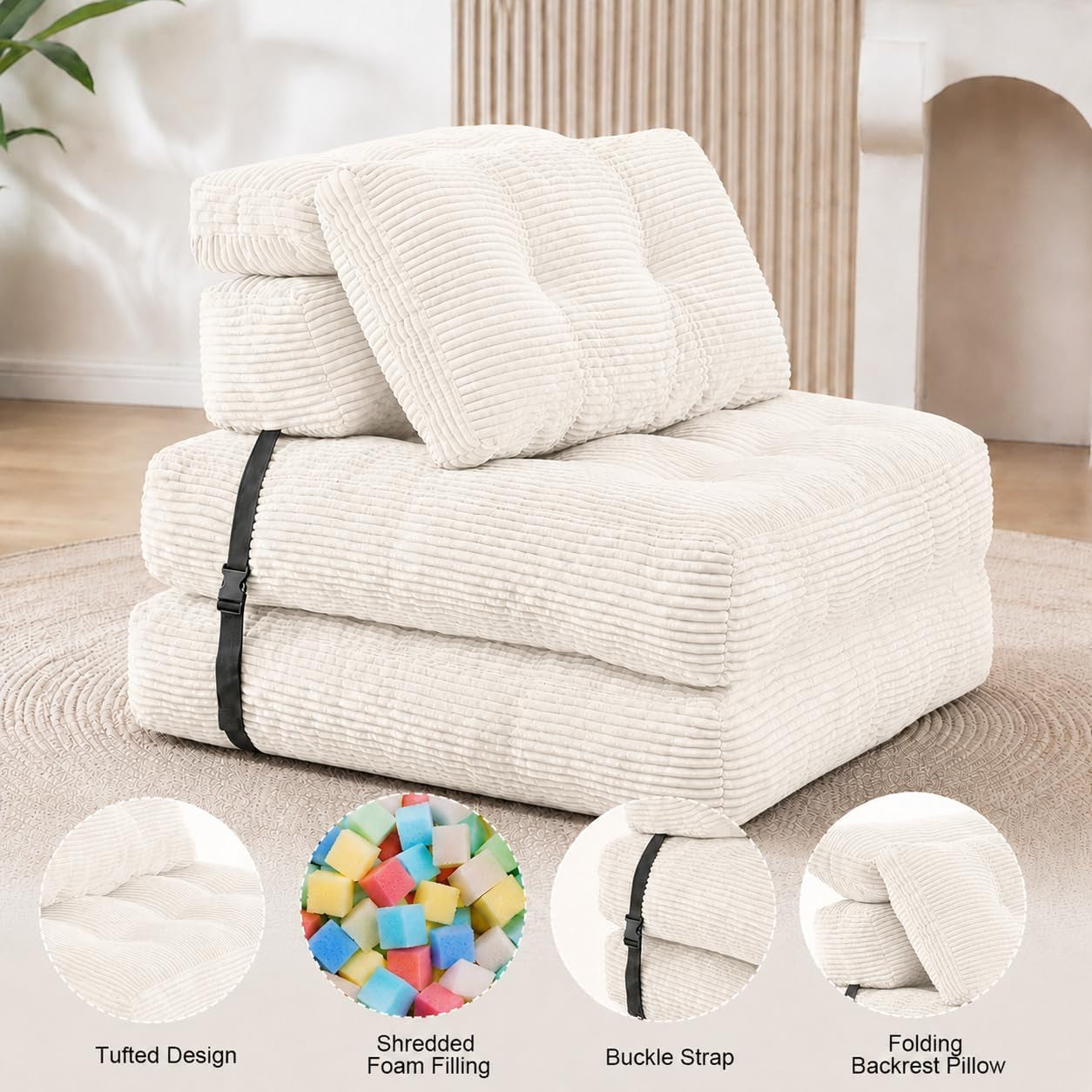 folding-sofa-bed-corduroy-chair-bed-with-pillows