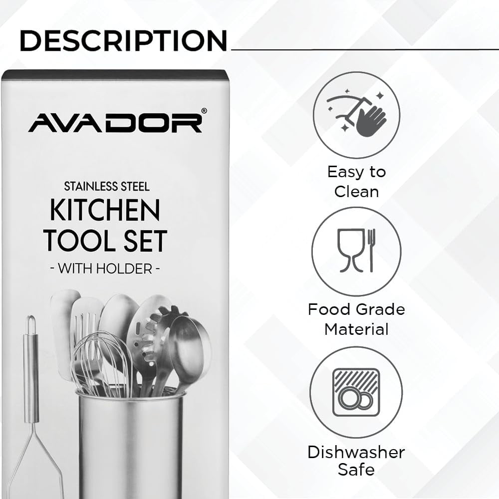 ®-premium-set-of-10-stainless-steel-kitchen-tool-set-with-holder-easy-to-clean-space-saving-great-for-cooking-baking-prepping