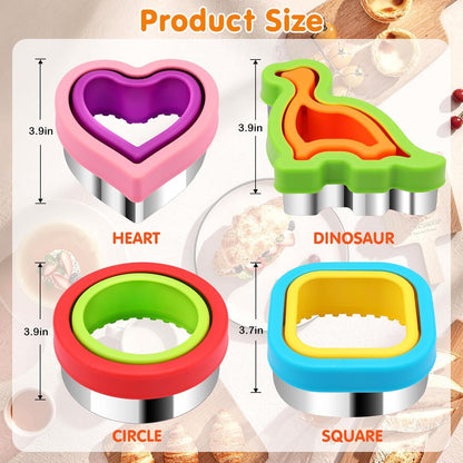 Sandwich Cutters for Kids Lunch, Breakfast Crustless Sandwich Maker | Sandwich Cutter and Sealer Variety Cookie Cutters Bread Decruster School Lunch Bento Box Accessories for Kids Children8
