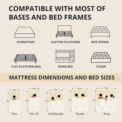 EGOHOME 10 Inch King Size Memory Foam Hybrid Mattress6
