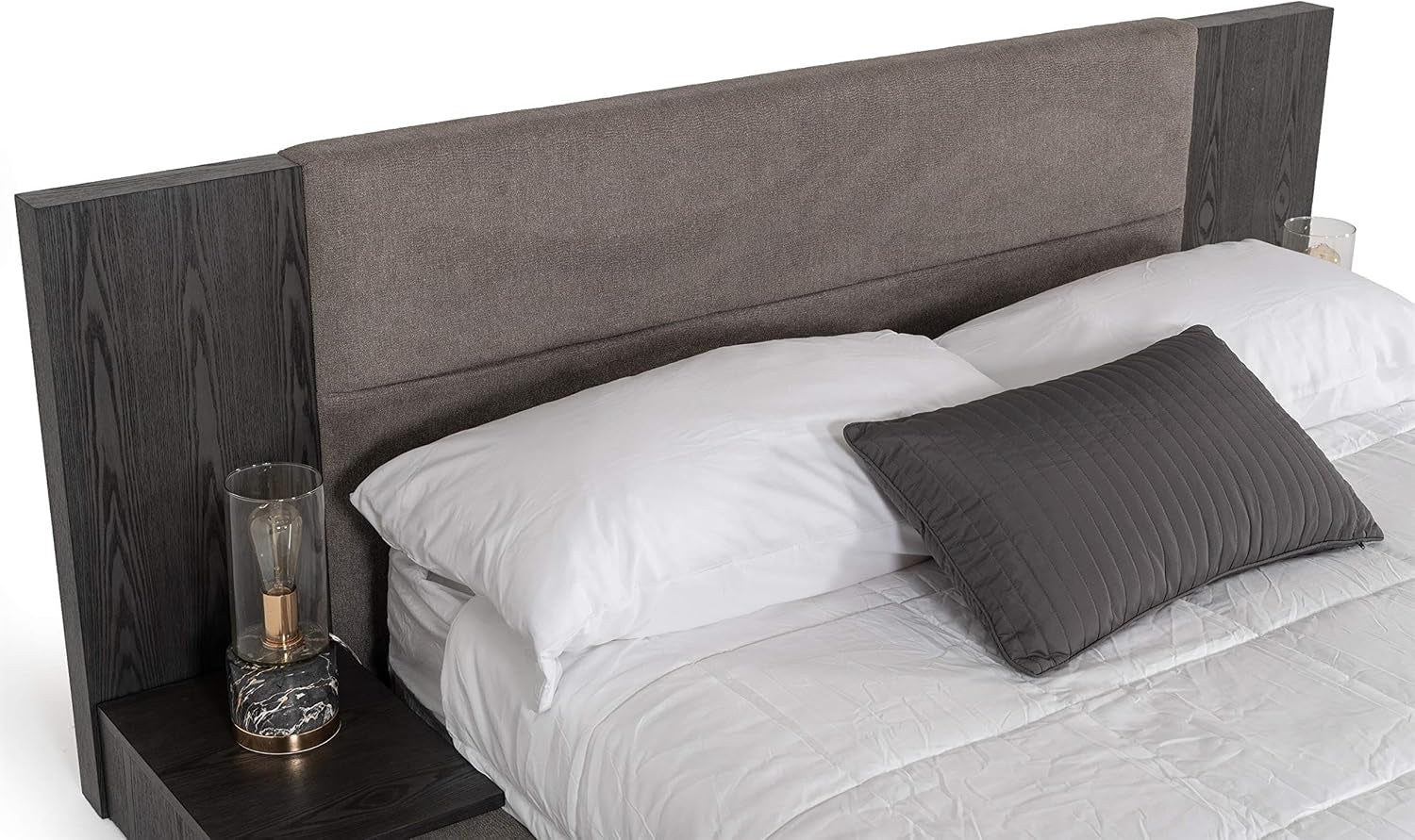 eastern-king-platform-bed-102x96-in-polyester-upholstered-gray-wash-veneer-finish-built-in-nightstands-slatted-frame-modern-bedroom-furniture