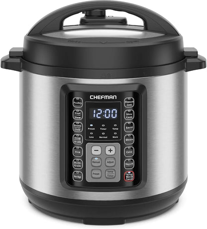 13-In-1 Electric Pressure Cooker, 6-Quart Multicooker with Touchscreen Controls, Slow Cooker, Steamer, Sauté, Soup, Chili, Delay Start & Keep Warm, Stainless Steel1