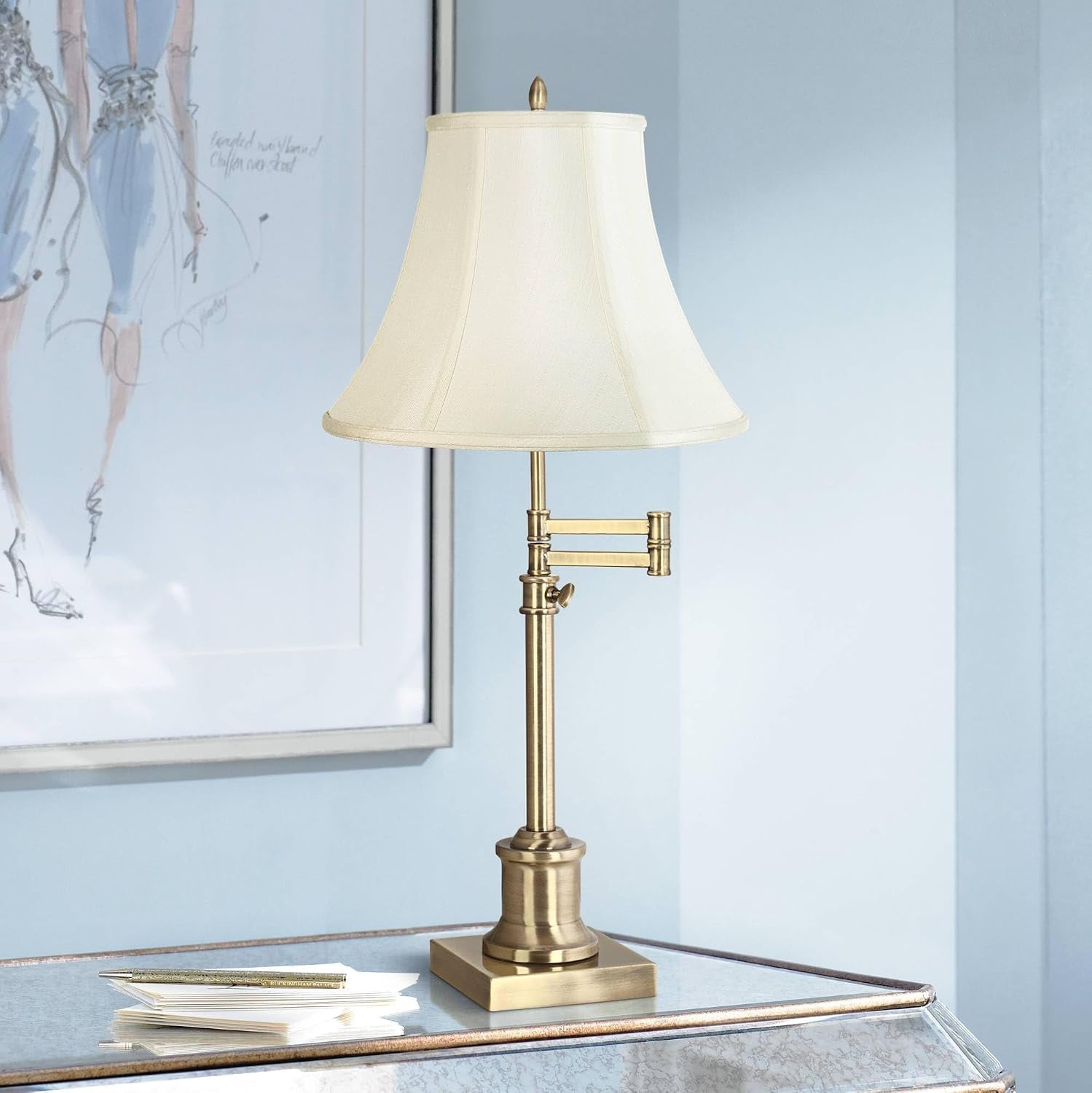 pre-assembled-ginna-creme-flared-large-bell-lamp-shade-7x14x11-spider-7-top-x-14-bottom-x-10-5-high-x-11-slant-replacement-for-table-lamps-harp-finial