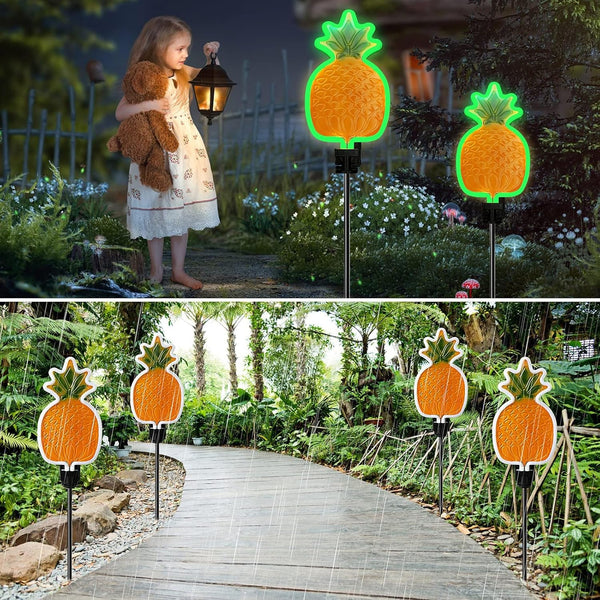 2Pack 42Inch Solar Pineapple Neon Lights6