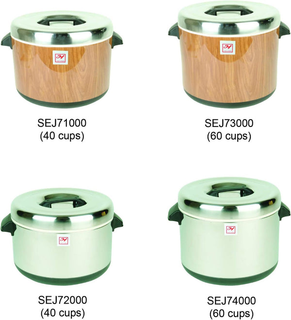 Insulated Sushi Pot - Stainless Steel - 60Cups, Comes in Each3