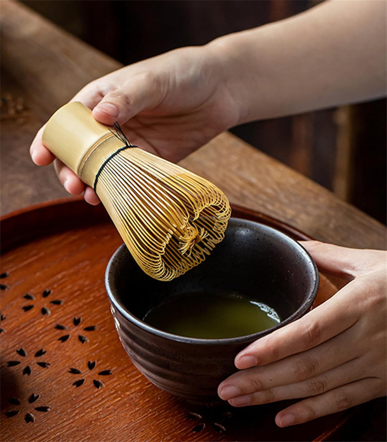 matcha-whisk-bamboo-whisk-for-matcha-powder-handcrafted-organic-traditional-japanese-chasen-100-prong-matcha-stirrer-wisk-mixer-brush-for-authentic-tea-preparation