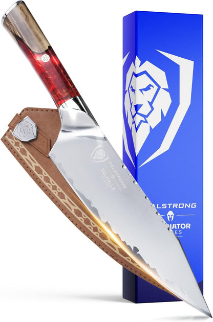 8" Chef Knife - Red Resin Handle Edition1