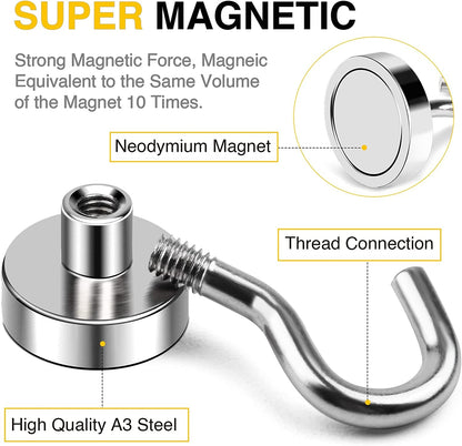 Magnetic Hooks, 30Lbs 6Pcs Cruise Cabin Essentials Heavy Duty N527
