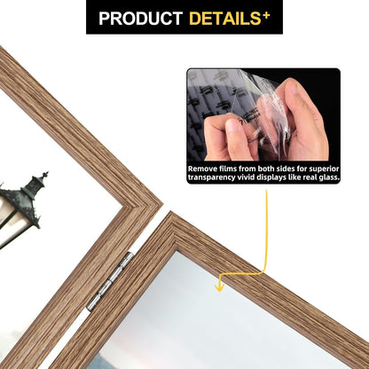 3 4X6 Picture Frame Triple Wooden Hinged Photo Frame4