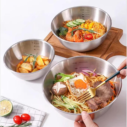 4 Pack Stainless Steel Mixing Bowl Set, Microwave and Dishwasher Safe,Ideal for Baking, Prepping, Cooking and Serving Food6