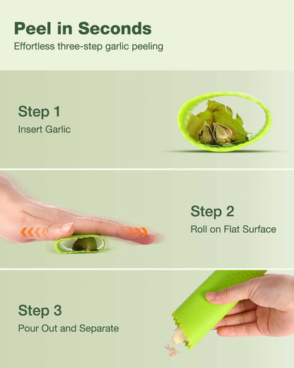 Garlic Press Rocker - Stainless Steel Garlic Crusher, Mincer and Chopper with Peeler & Scraper, Easy Kitchen Gadget for Effortless Smashing3
