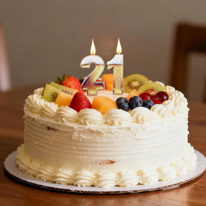 21St Birthday Cake Candles, Beer Themed Numbers Cake Candles4