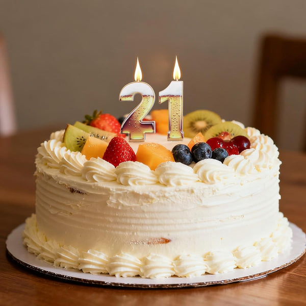 21St Birthday Cake Candles, Beer Themed Numbers Cake Candles4