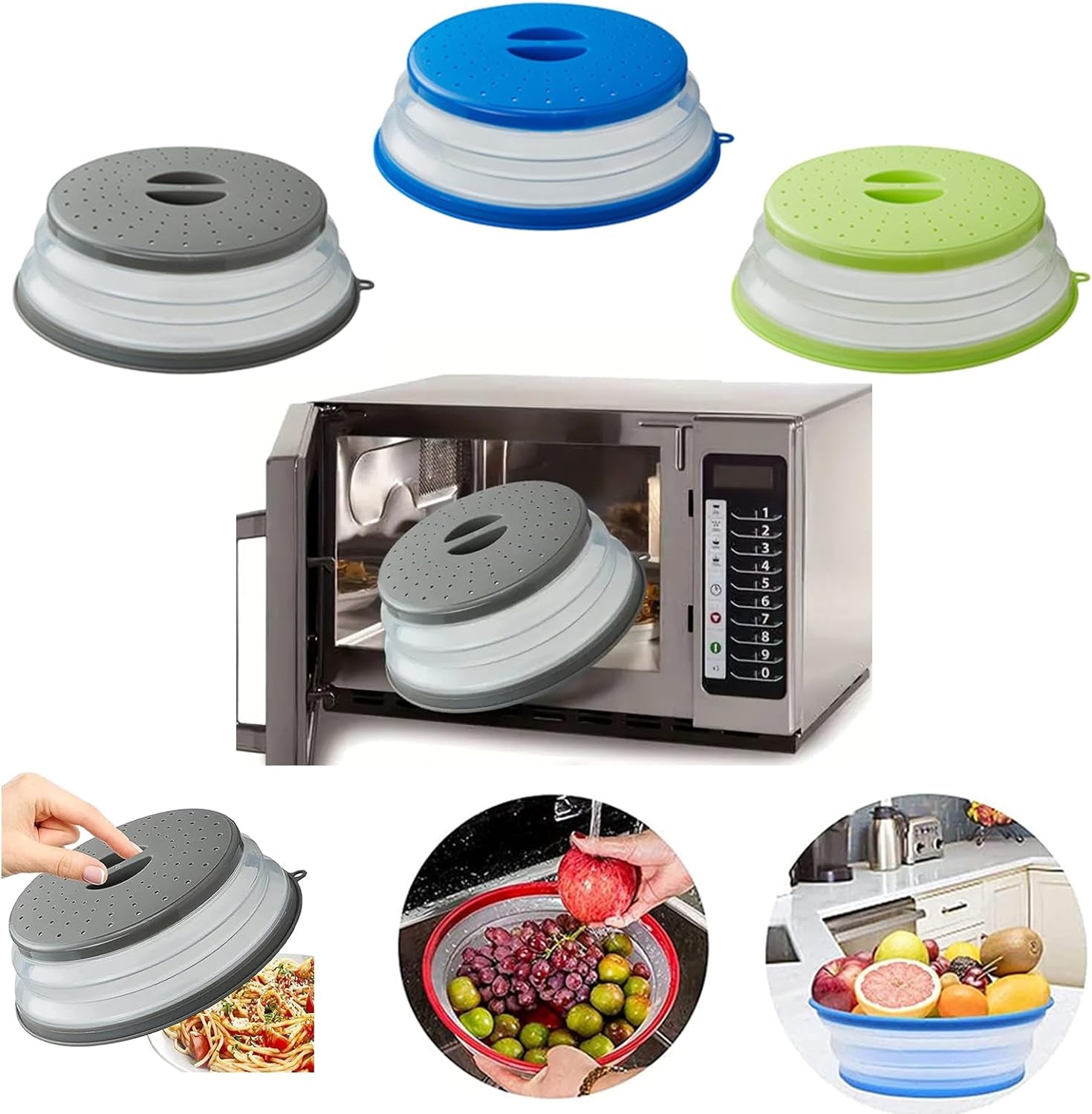microwave-splatter-cover-vented-for-food-splatter-guard-colander-kitchen-gadget-for-fruit-vegetables-microwave-plate-cover-with-hook-hole-dishwasher-safe-bpa-free-silicone-plastic-1-pack