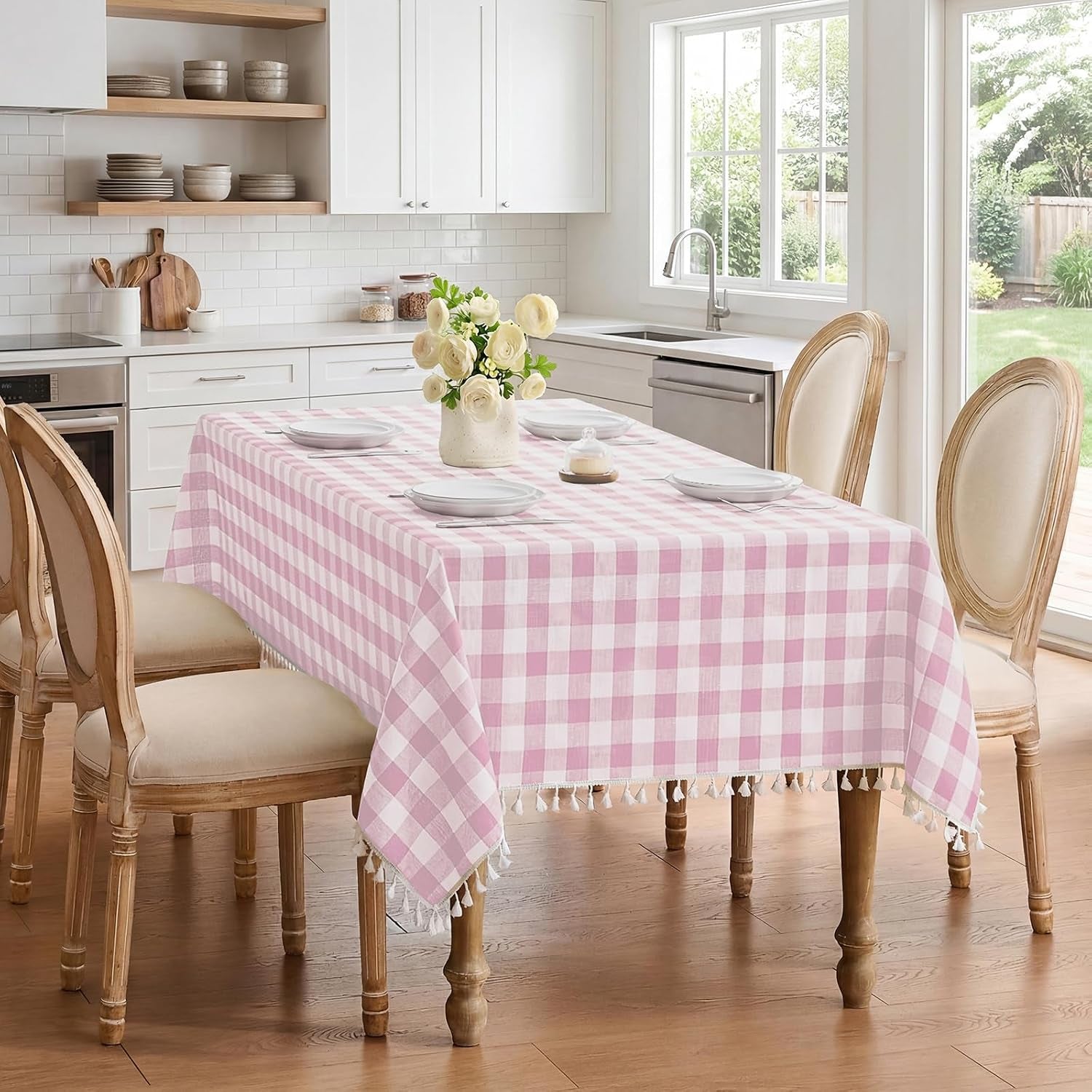 checkered-tablecloth-rectangle-linen-cotton-gingham-table-cloth-with-tassel-washable-buffalo-plaid-table-cover-wrinkle-free-for-kitchen-dining-and-outdoor-picnic-55-x-70-inch-pink
