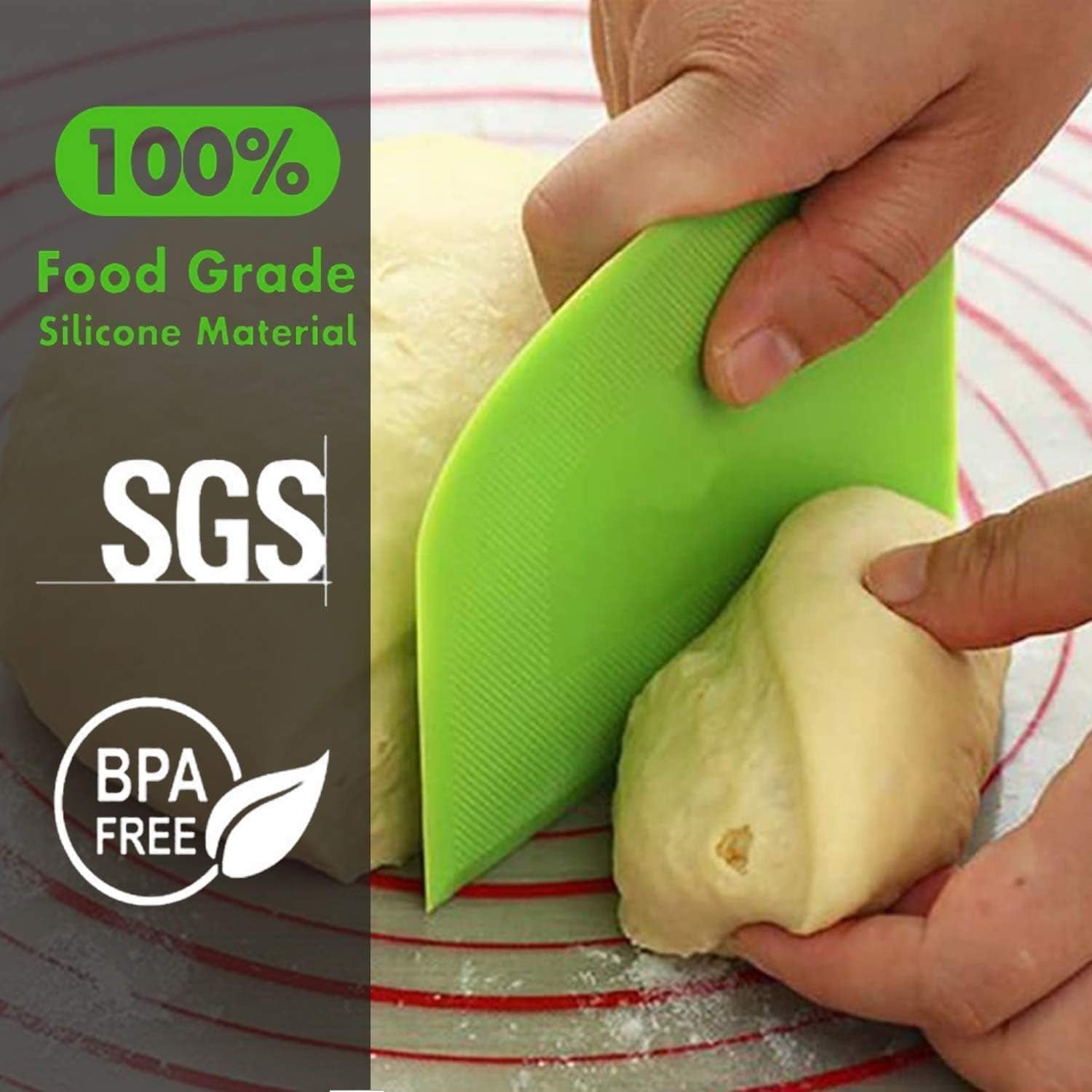 dough-scraper-bench-scraper-3p-4-7x3-7-plastic-flexible-bowl-scraper-sharp-edge-angles-cake-scraper-non-slip-bakeware-decorating-tools-sculpting-modeling-tools-green-white-green