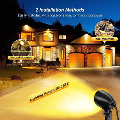 20W Outdoor Spotlight,Ip66 Landscape Lighting for Yard, 2 Pack3