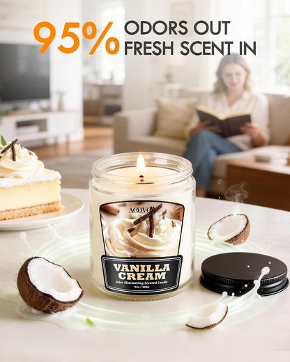 4 Pack Odor Eliminating Candle Set - 36 Oz Non Toxic Soy Candle2