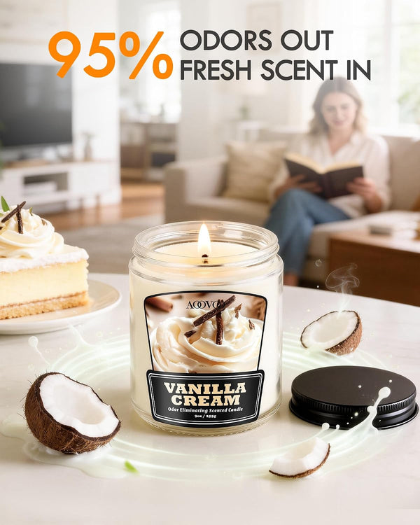 4 Pack Odor Eliminating Candle Set - 36 Oz Non Toxic Soy Candle2