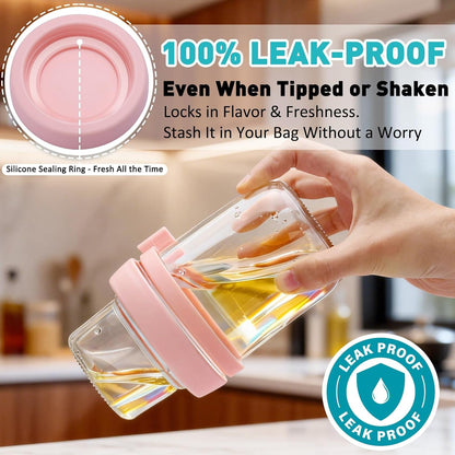 4 Pack 20 Oz Overnight Oats Containers with Lids and Spoons, Glass4