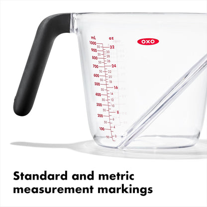 OXO Good Grips Angled Measuring Cups with Markings, Multi Size 3-Piece Set | Angled Interior Markings to Read from Above, Includes 1-Cup, 2-Cup & 4-Cup, Marked with Ounces & Ml, Non-Slip Grip3