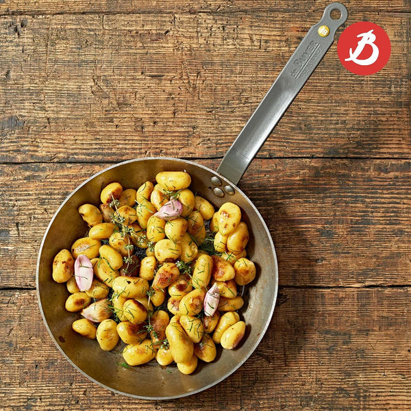 MINERAL B Carbon Steel Fry Pan - 10.25” Diameter, 7.3” Cooking Surface - Ideal for Searing, Sauteing & Reheating - Naturally Non-Stick Finish - Made in France8