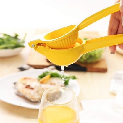 Manual Juicer Citrus Lemon Squeezer, Fruit Juicer Lime Press Metal, Professional Hand Juicer Kitchen Tool(Yellow）5