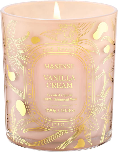Vanilla Scented Soy Candle, 55H Burn Time Non Toxic 10.3Oz1