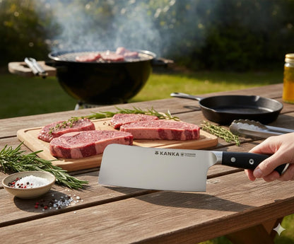 7 in Meat Cleaver, Stainless Steel, Rust-Resistant7