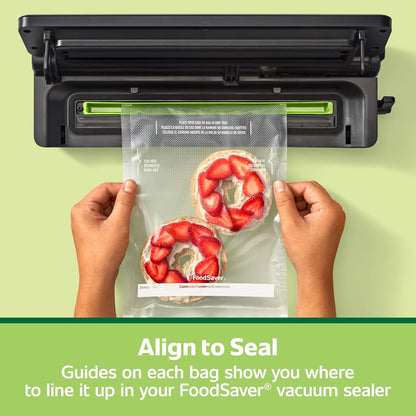 Foodsaver Quart Pre-Cut Vacuum Seal Bags, Easy Use Vacuum Storage Bags, Align to Seal and Tear to Open Vacuum Sealer Storage Bags, 43 Pack4
