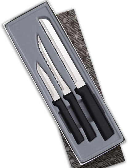 Cutlery Sensational Serrations Gift Set (G254), Black | 3-Piece Knife Set , Stainless Steel Blade, Resin Handle1