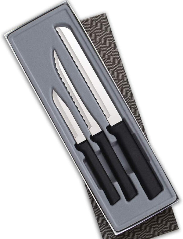 Cutlery Sensational Serrations Gift Set (G254), Black | 3-Piece Knife Set , Stainless Steel Blade, Resin Handle1