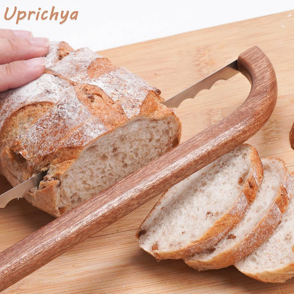 Wooden Bread Bow Knife for Sourdough, Bread Saw for Homemade Bread, Sourdough Knife Slicer for Slicing, Sourdough Bread Cutter2