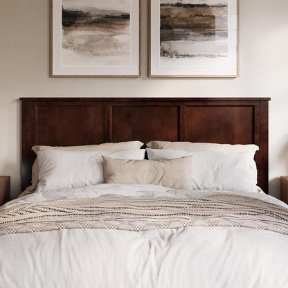 , Madison King Solid Wood Panel Headboard, Walnut3