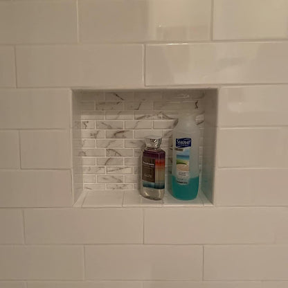 Shower Niche Ready for Tile 16" ×14" × 4" Bathroom Recessed Shower Niche Rectangle Leak Proof Shower Shelf Organizer for Shampoo & Toiletry Storage Yellow2