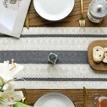 Dark Green Rustic Woven Table Runner 12X72 Inch3