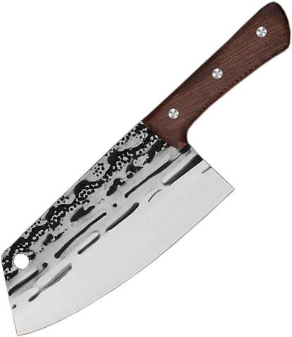 Meat Cleaver,Cleaver Knife, Forged Kitchen Knives Chinese Slicing Chef Meat Cleaver Fish Vegetable Knife Full Tang Wood Handle1
