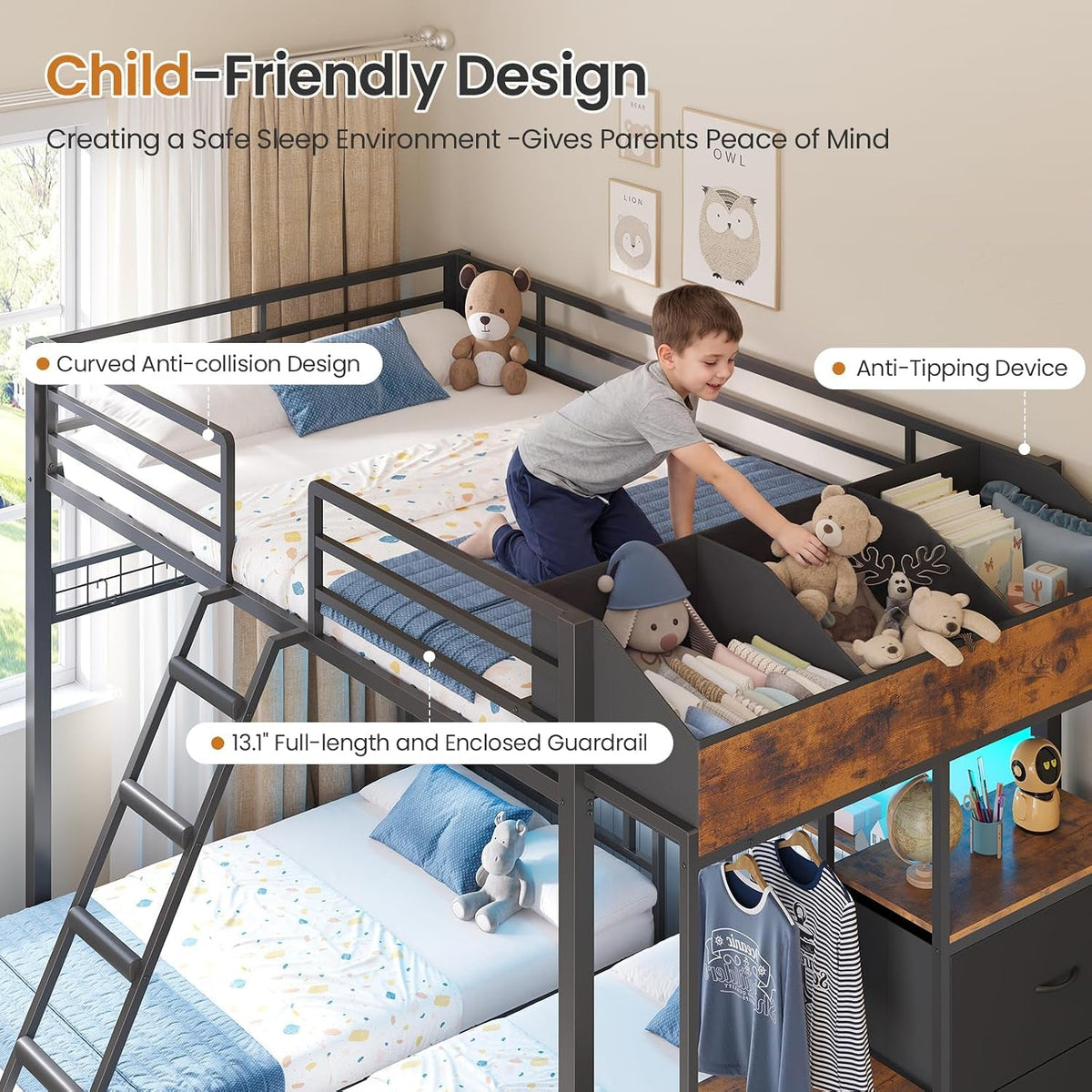 triple-bunk-bed-with-8-storage-drawers-charging-station-and-led-lights-full-over-twin-bunk-beds-with-storage-headboard-shelves-boxes-metal-bunk-beds-for-3-with-safe-guardrail-and-stair-black