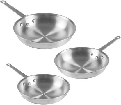 Frying Pan Set - Commercial Aluminum Restaurant Fry Pans Skillets - 7 Inch, 8-Inch, 10 In. Cookware Set with Silicone Sleeve Commercial Grade2