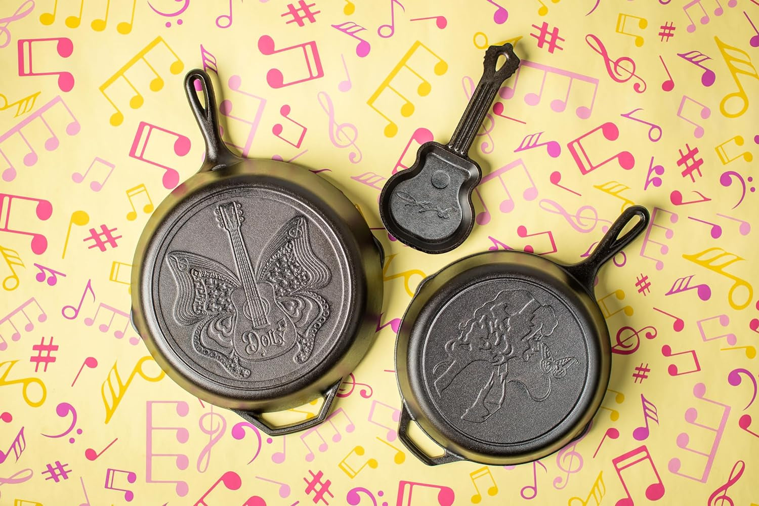 dolly-parton-mini-cast-iron-guitar-skillet-4-5-inches-collectors-mini-rockstar-cast-iron-guitar-skillet-by-dolly-parton-for-single-serve-or-decorative-display