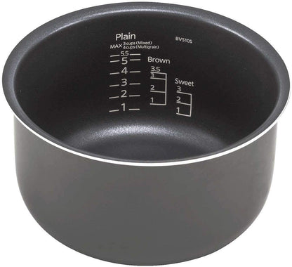 Japan Made Synchro-Cooking 5.5-Cup Micom Rice Cooker and Warmer with 10 Cooking Menu Settings, Stainless Steel Non-Stick Inner Pot and Tacook Cooking Plate, Lets You Cook Rice and Main Dish at the Same Time5